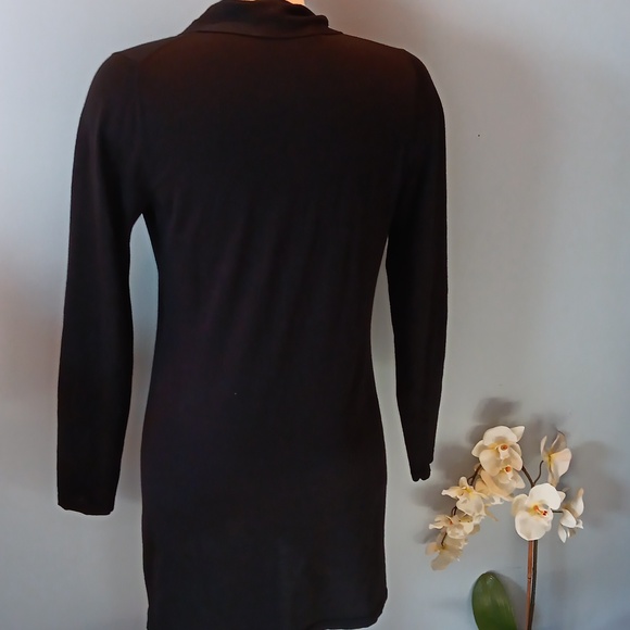 HP Elie Tahari silk cashmere black ruffle front cardigan - Picture 2 of 5